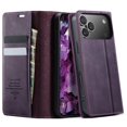 thumbnail image 2 of CaseMe Calf Leather Lining Microfibre Wallet Case For iPhone 18 Pro Max 6.9-inch with RFID Blocking,Magnetic Closure,Card Slots,Cash Slot,Kickstand,Shockproof Flip Folio Protective Phone Case,Purple, 2 of 13