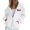 White, variant on Certgust Zip Up Hoodie Women Womens Letter Print Zip Hoodie Drawstring Casual Sweatshirt Long Sleeve Top with Pockets Oversized Fall Jacket for Layered Everyday Outfits