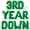 Green, variant on Letter Balloons - 3RD YEAR DOWN 16" Inch Alphabet Letters Foil Mylar Balloon 3rd Birthday Party Banner (Red)