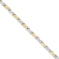 thumbnail image 1 of 10k Two Tone Gold Chain Charm Bracelet Fancy, 1 of 5