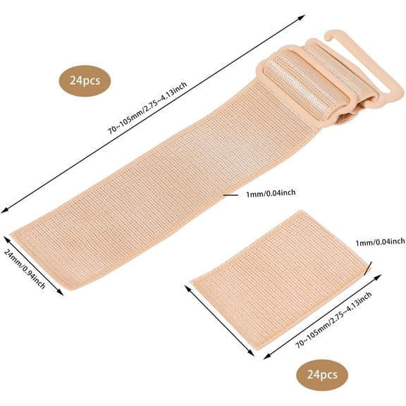 24 Pcs Sun Visor Cap Hat Strap Elastic Adjustable Strap Stretch Hat Accessories for Sun Protection Hat Flexible Removable Elastic Band for Golfing Sailing Fishing Running and Other Sports