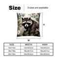 thumbnail image 5 of Raccoon Set of 2 Velvet Throw Pillow Covers with Unique Patterns in 16x16, 18x18, and 20x20 Inches for Various Occasions - Throw Pillow Inserts Included, 5 of 6