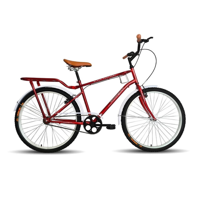 Bicicleta Urbana Monaco Porta Ánfora Rodada 26 Rojo
