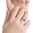 thumbnail image 6 of Twisted Braided Shank Oxidized Men's Pentagram Star Band 925 Sterling Silver Size 5, 6 of 7