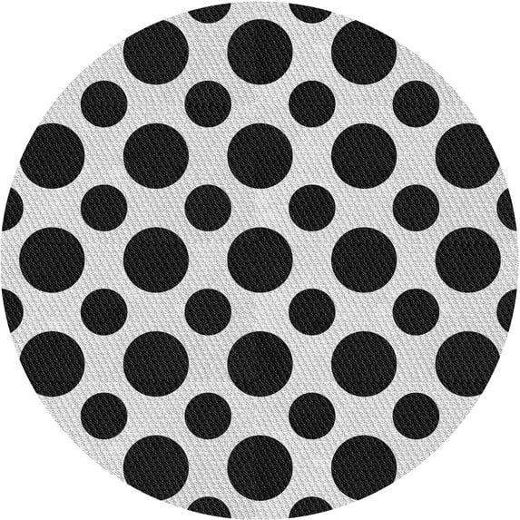 Ahgly Company Indoor Round Patterned Gray Novelty Area Rugs, 7' Round