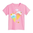 thumbnail image 4 of Gubotare Toddler Summer Clothes Girls' Short Sleeve Shirts Toddler Girls' Shirts Kids' T Shirts Soft Tops Basic Tees Summer T Shirts (Pink,Size 13-14 Years), 4 of 4