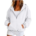 thumbnail image 2 of NominalSnug Womens Hoodies Half Zip up Casual Fleece Lined Top Long Sleeve Hooded Sweatshirts Fall Clothes 2026, 2 of 6