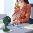 thumbnail image 4 of Mouliraty Portable Desktop Fan, Infinitely Adjustable Gears Strong Wind Quiet Work Fan for Home Bedroom Office Dorm Desk Indoor Outdoor Summer Gift, Green, 4 of 6