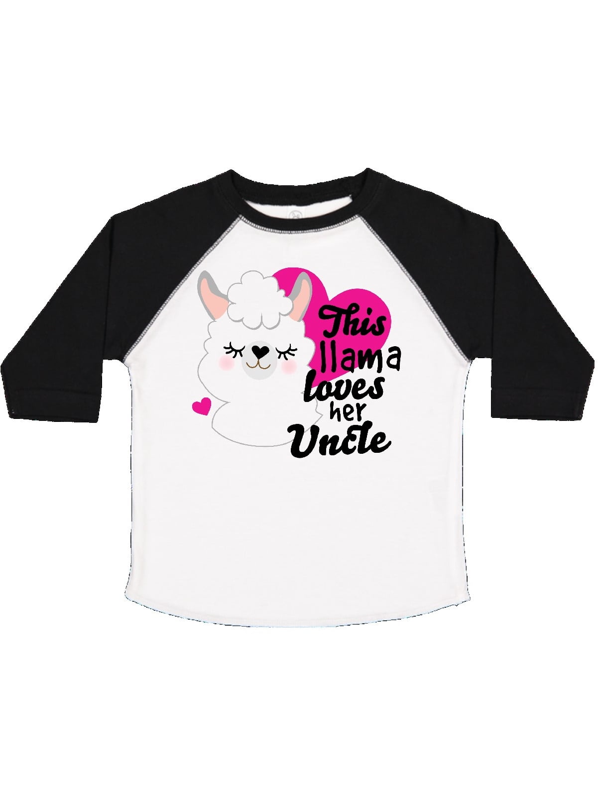 inktastic Valentines Day This Llama Loves Her Granny Toddler Long Sleeve T-Shirt 