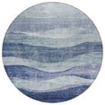 thumbnail image 5 of HomeRoots 604967 8 ft. Light Blue & Dark Blue Round Abstract Washable Indoor & Outdoor Area Rug, 5 of 5