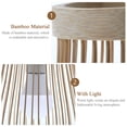 thumbnail image 3 of Natural Bamboo Hanging Light Chinese Style Rattan Woven Ceiling Lamp for Home, 3 of 6