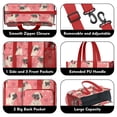 thumbnail image 3 of Teacher Tote Bag,Pug and Love Heart Teacher Utility Tote Bag,Large Work Tote Bags for Women with Multiple Pockets,Top Zipper Closure,13.8x10.6x6.7 Inch, 3 of 5