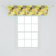 thumbnail image 2 of Ambesonne Geometric Valance Pack of 2, Psychedelic Rings, 54"X12", Mustard, 2 of 4