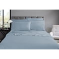 thumbnail image 2 of Ensemble de draps de luxe Swift Home 4 pièces avec taie d'oreiller additionnelle, Twin, Brouillard Bleu, 2 of 8