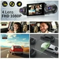 thumbnail image 4 of Foqnuq 4-Way Dash Cam 3-Inch 1080P HD 360° Panoramic Car Camera with WIFI | 4 Channel DVR for Safe Driving & Parking, 4 of 9