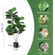 thumbnail image 5 of 4ft artificial multi-stem fiddle leaf ficus tree con pot, perfect para indoor y outdoor decoration in home, oficina, sala de estar, y bathroom, 5 of 5