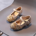thumbnail image 5 of Girls Dress Shoes Princess High Heel Glitter Dance Shoes Wedding Party Sandals for Toddler Little Girl with Crystal, 5 of 7