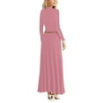 thumbnail image 4 of Sweet Hearts 2 Piece Sets for Women- Casual Modal Solid Maxi Skirt Long Sleeve Crop Tops Womens 2 Piece Outfits Fall Made in USA (Pink, Medium), 4 of 7