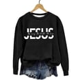 thumbnail image 4 of HAYIMI Women Letter Printed Sweatshirt Long Sleeve Shirts Pullover Fall Clothes Oversized Versatile Tops Streetwear, 4 of 5