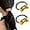 Gold, variant on LZLINGMEI 2PCS Metal Ponytails Hair Cuffs, Gold Geometric Hair Ties Fashion Glossy Arch Ponytail Hair Tie for Women Hair Accessories（Gold）