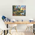thumbnail image 5 of Logiee Cozy Cottage Lakeside Sunset Print Canvas Wall Art ,Art Poster,Canvas Decorative Picture,Decor Wall Pictures for Living Room Bedroom Bathroom,Ready to Hang, 5 of 6