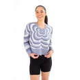 thumbnail image 2 of Ragstock Blue Psychedelic Flower Sweater, 2 of 4