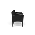 thumbnail image 2 of Belmont Lounge Reception 3 Seat Tandem Seating / Black Steel Legs / Black, 2 of 5