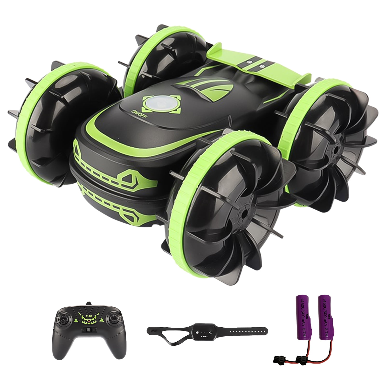 Remote Control Car Boat Toy for Kids, 4WD Amphibious RC Vehicle, 2.4GHz