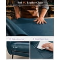 thumbnail image 5 of LAZZO 61" Faux Leather Loveseat, Mid Century Modern Tufted 2-Seat Sofa for Small Spaces, Blue, 5 of 7
