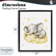 thumbnail image 3 of Stupell Industries Eclectic Sleeping Elephant on Yellow Cloud Black Floating Frame Canvas Art, 17 x 21, by LSR Design Studio, 3 of 7