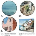 thumbnail image 3 of Designart "Coastal Village Dominican Dreamy painting II" Nautical & Beach Floater Framed Canvas Wall Art, 3 of 7