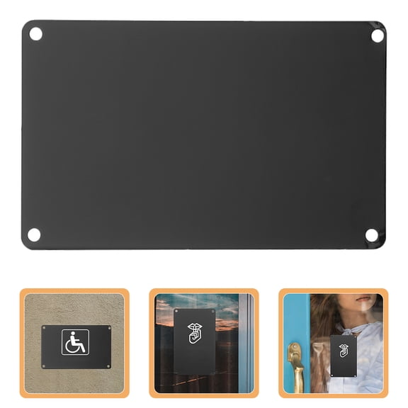 MLINS 10 Pcs Blank Aluminum Plate for DIY Crafting and Engraving Black Oxidized Finish Plate for Industrial and Hotel Name Plates