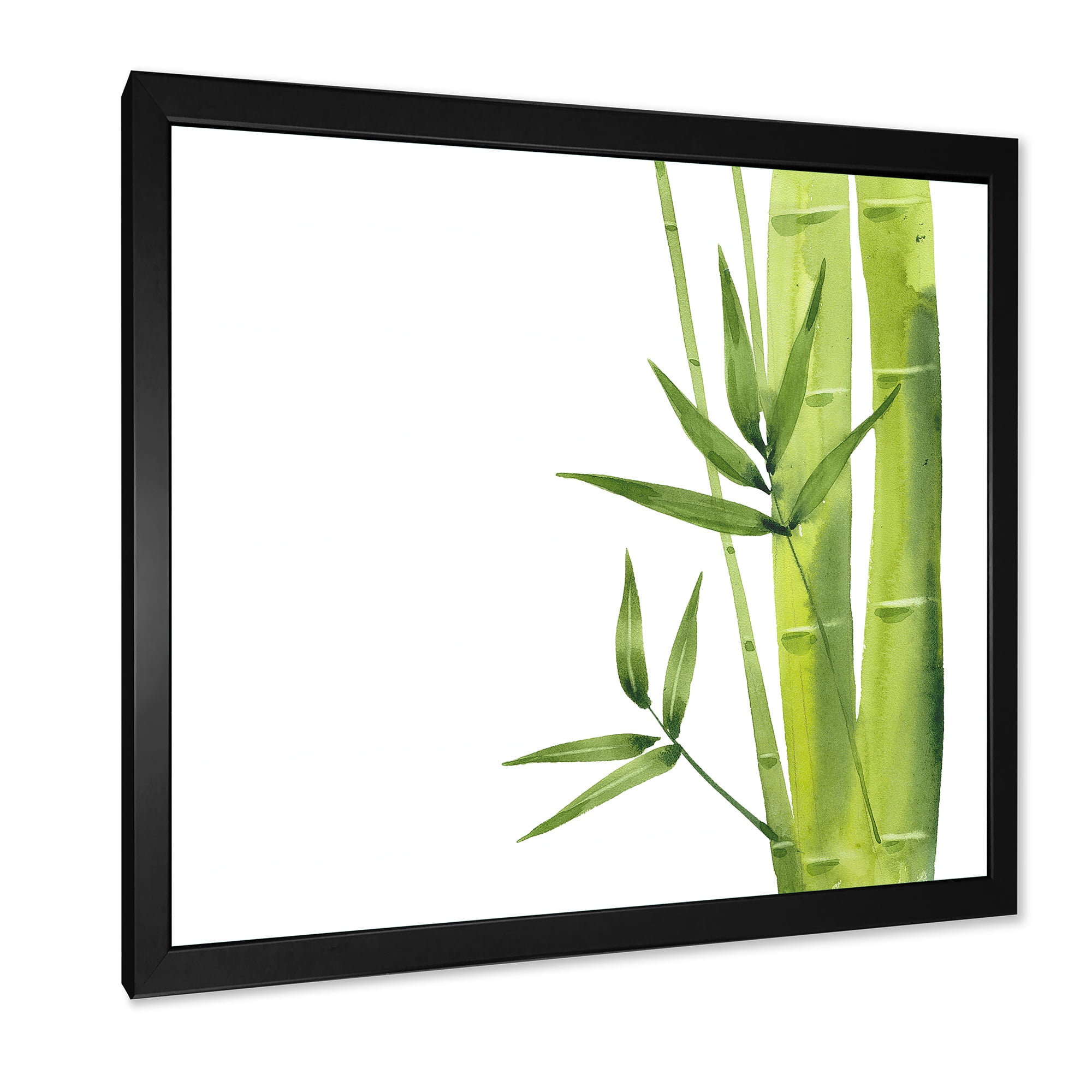 Designart 'The Forest of Bamboo Branches V' Tropical Framed Art Print