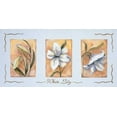 thumbnail image 2 of Withaar, Rian 18x11 Black Ornate Wood Framed with Double Matting Museum Art Print Titled - White lily Triptychon, 2 of 4