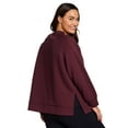 thumbnail image 5 of RBX Active Women's Midweight Crewneck Luxe Athleisure Sweatshirt with Relaxed Fit, 5 of 5