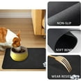 thumbnail image 4 of Pet Cat Food Mats for Dog Food Mat, Cat Mat for Food, Pet Dog Cat Feeding Mat Eating Mat Pet Dog Cat Bowl Mats, Non-Slip Super Absorbent, with Footprints Logo，24 x 16.9 inches, Black, 4 of 6