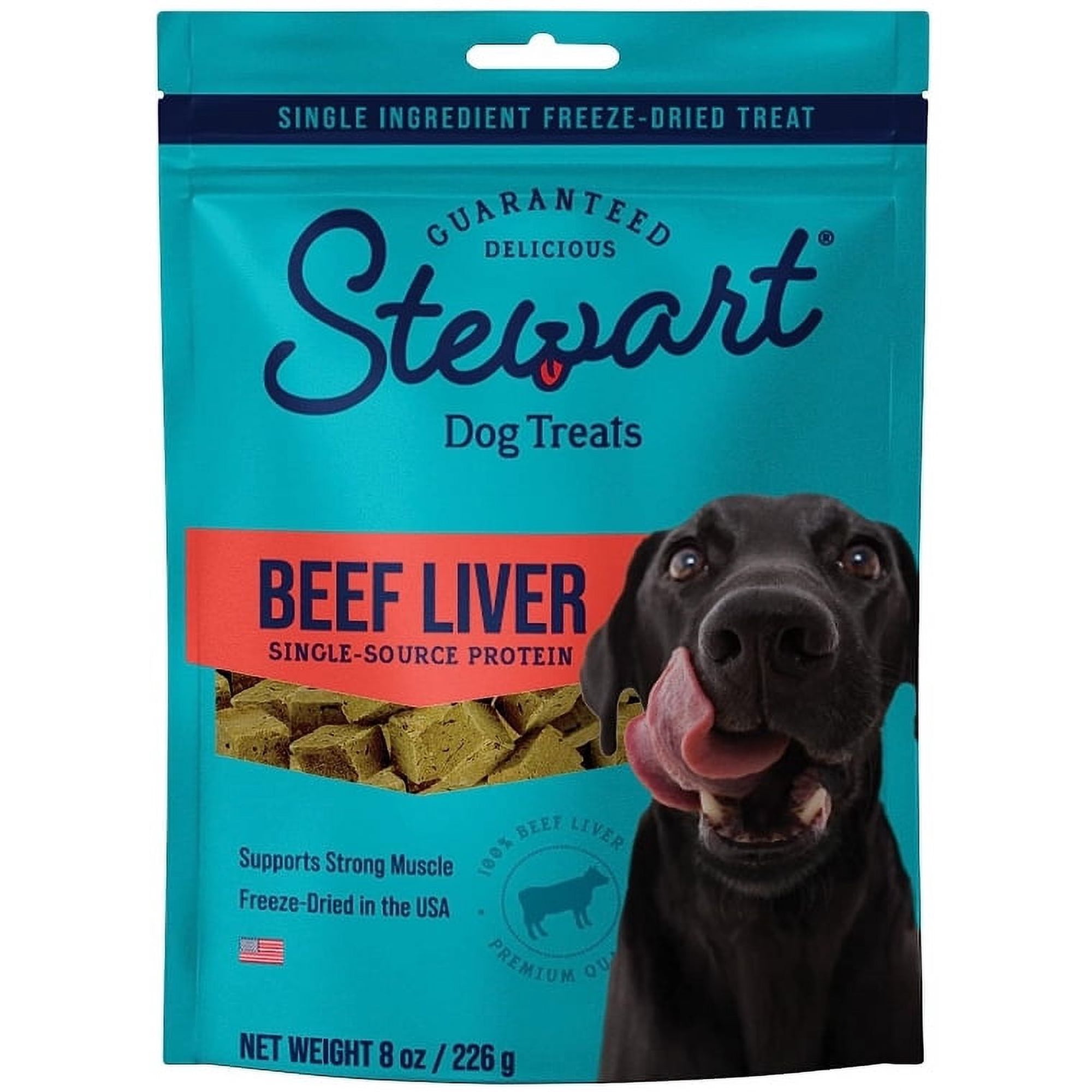 Stewart Beef Liver Freeze Dried Dog Training Treats [USA Dog Treats, New Dog Supplies, Stewart, Dog Supplies] 8 oz