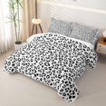 thumbnail image 3 of Erosebridal Camo Leopard Print Bed Spread Queen for Boys Girls, White Black Queen Coverlet Set, 3-Piece, 3 of 7