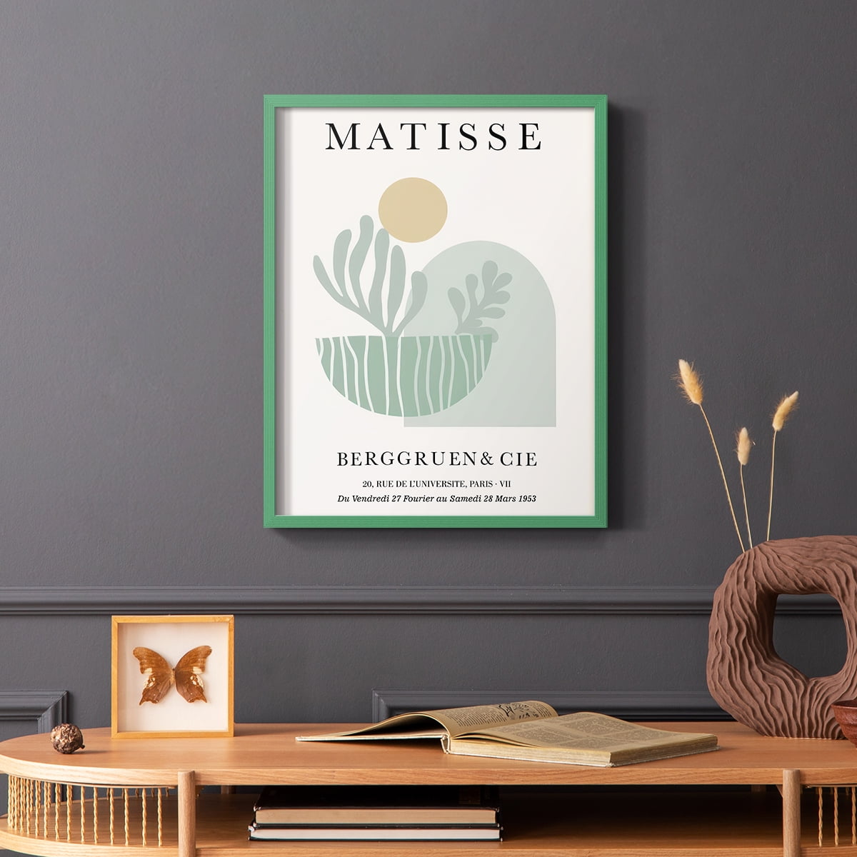 Matisse CLXXXII Framed Print in Green Solid Wood 11 x 14 Framed Print