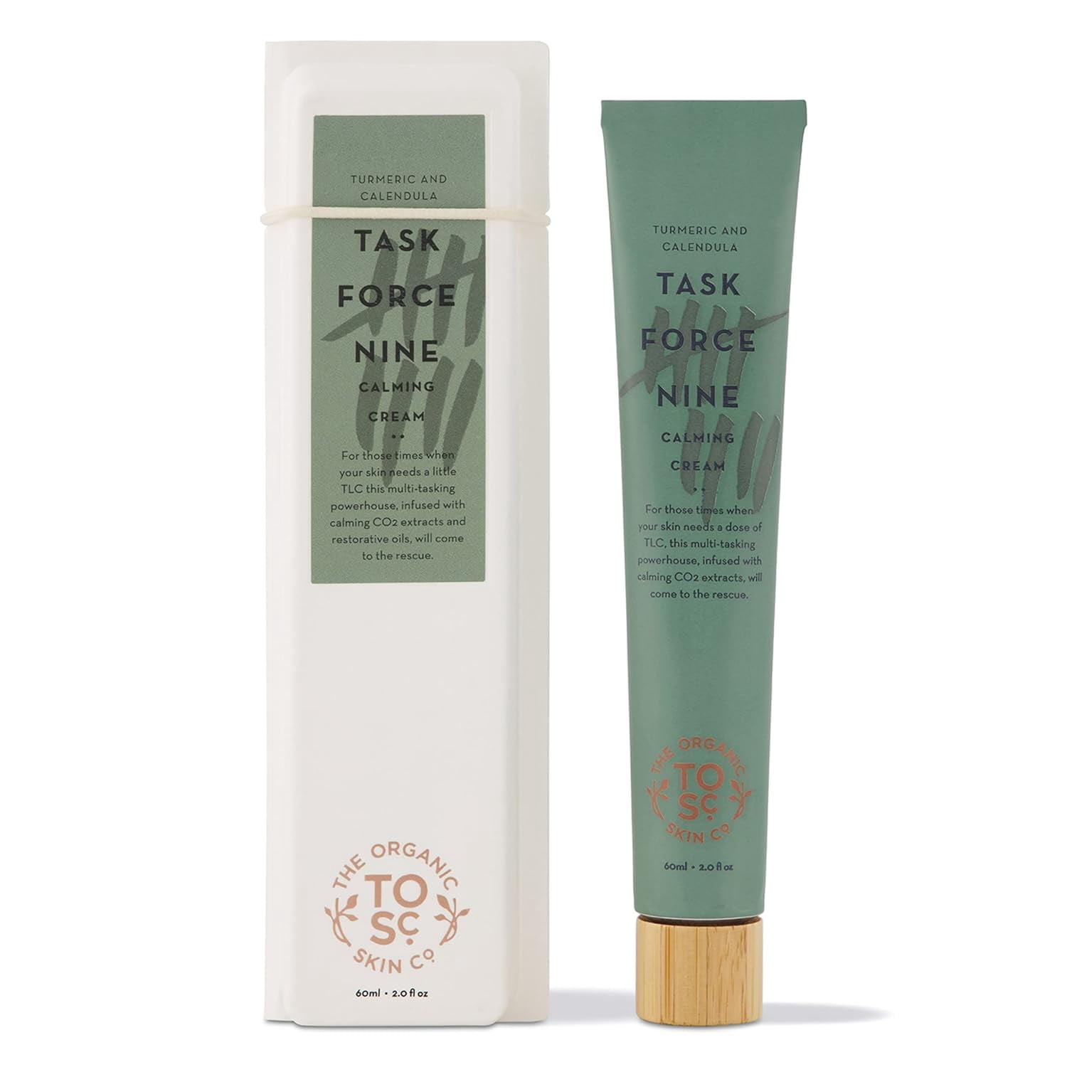 The Organic Skin Co Task Force Nine Turmeric and Calendula Calming Face Cream Moisturizer, 2 fl oz