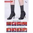 thumbnail image 5 of Hugh Ugoli Women's Bamboo Thin Dress Socks Crew Business Casual, 3 Pairs, Charcoal, Shoe Size: 9-12, 5 of 5