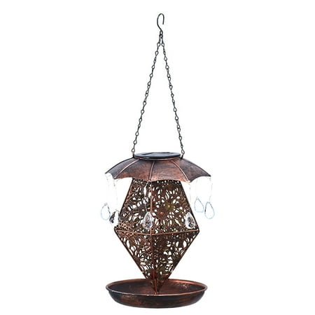 

Virmaxy Discount Iron Solar Bird Feeder Ground Lamp Umbrella Drip Drop Garden Courtyard Outdoor Decorations Courtyard Sod