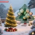 thumbnail image 4 of Stylish Metal Hanging Christmas Tree Wind Spinner - Festive Green & White Design with Lanterns for Garden & Yard Decor, 4 of 7