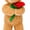 Brown Bear Rose, variant on Guvpev 12" Teddy Bear Plush with Red Heart, Soft and Cuddly Romantic White Teddy Bear Stuffed Animal Gift for Valentine's Day, Anniversary, Graduation, Mom, Wife, Girlfriend