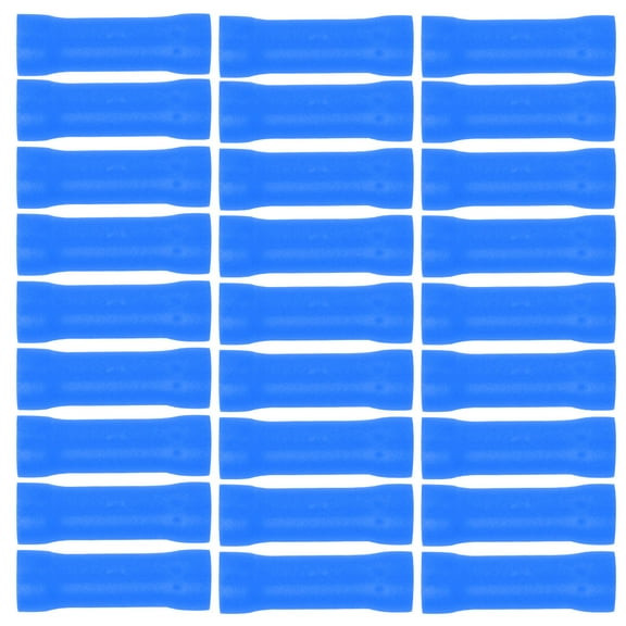 Raindrops Wire Crimp Connectors Terminal 100Pcs Butt Splice Insulated Electrical 16-14AWG Blue