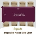 thumbnail image 4 of Exquisite Nappe en Plastique Prune - 54 Pouces x 108 Pouces - Usage Intensif - Jetable - Unité Unique, 4 of 6