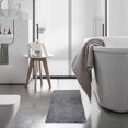thumbnail image 2 of Microfiber Bath Mat, Bathroom Rug Length 50 x 80 cm, Toilet Rug, Soft, Non-Slip, DARK GRAY, 2 of 5