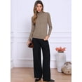 thumbnail image 4 of DARING DIVA Long Sleeve Turtleneck Knit Pullover Sweater XS Coffee, 4 of 6