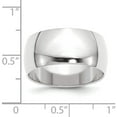 thumbnail image 3 of 10K White Gold 10Kw 10mm Half Round Band Size 8.5 Made In United States 1whr100-8.5, 3 of 5