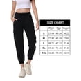 thumbnail image 7 of Pdbokew Women's Cargo Hiking Pants Lightweight Quick Dry Fit Comfy Athletic Casual Outdoor Trip Pockets Elastic Waistband Black XL, 7 of 7